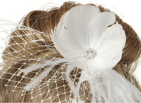 Feather Wedding Hair Accessories by The Dessy Gropup