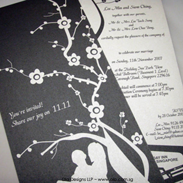 When to send out your wedding invitations: Silhouette Invitations - Little Wedding Diary